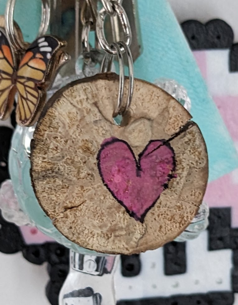 Porte-clés Coeur de bois